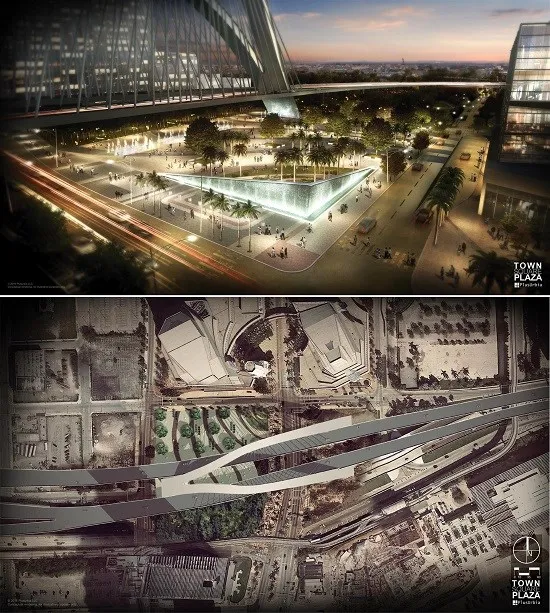 Developers Release Designs for Open Space Plaza Being Created below the I-395’s Signature Bridge