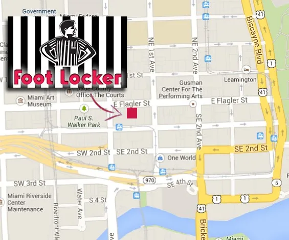 Downtown Miami Foot Locker property on market