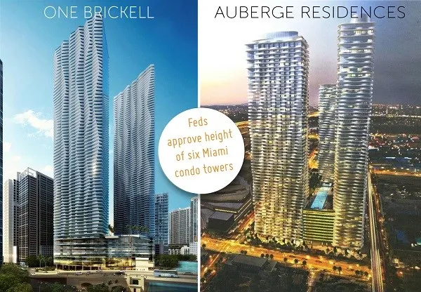 FAA Approves Heights Of Six Towers At One Brickell, Auberge Residences