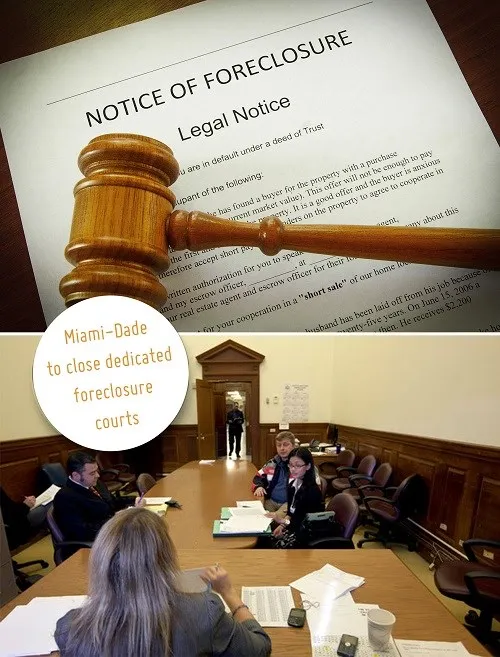 Miami-Dade Circuit Closes Down Foreclosure Courts Due to Fewer Foreclosures