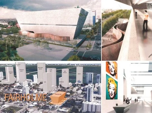 Proposed Stylish Museum Building on Biscayne Boulevard