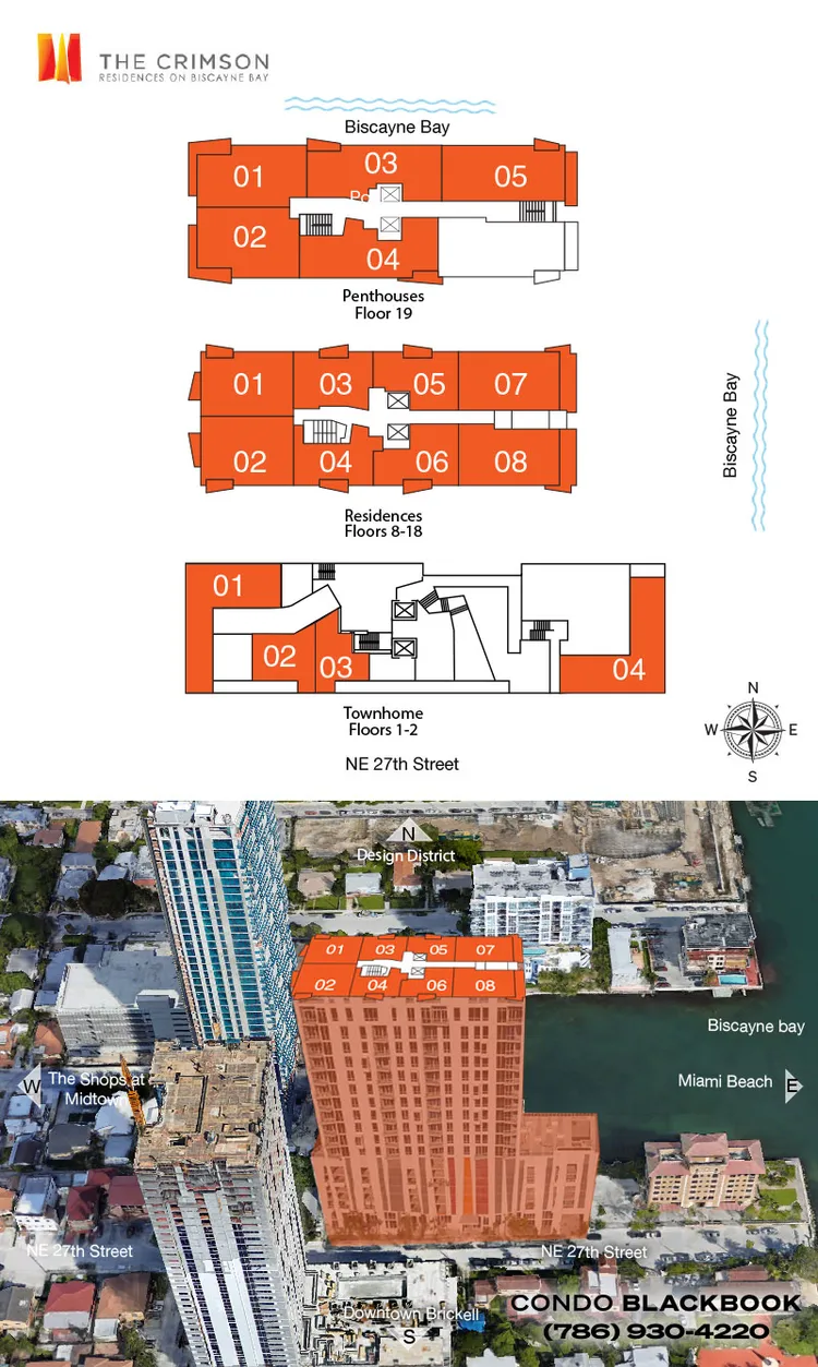 The Crimson floorplans