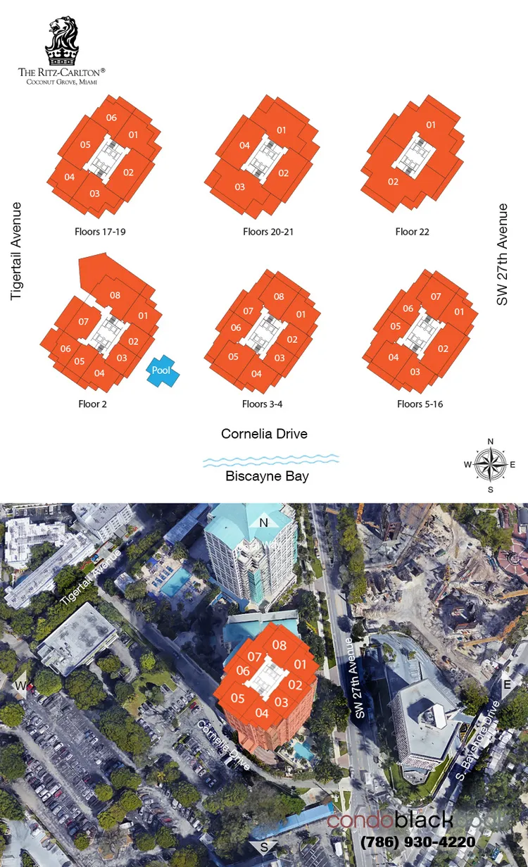 Ritz-Carlton Coconut Grove floorplans