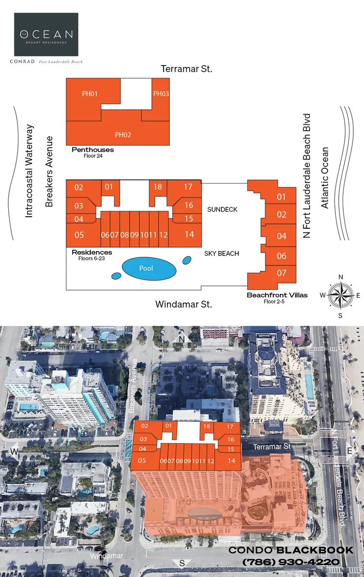 The Ocean Resort Residences (Conrad) floorplans