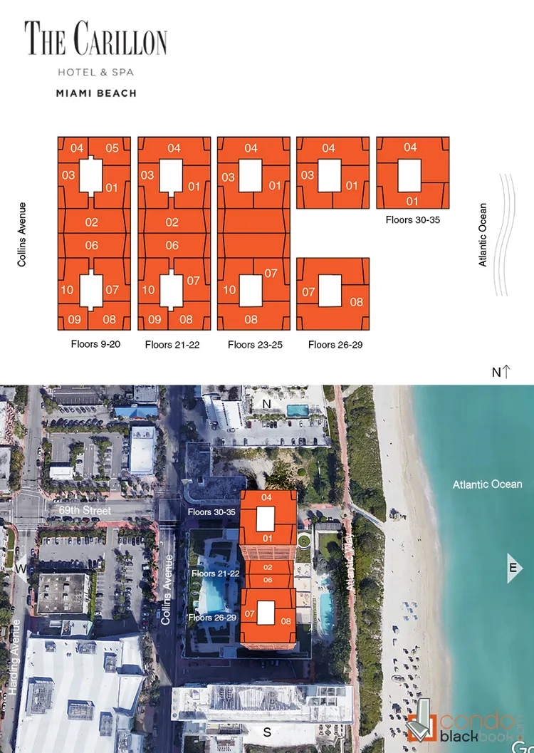 Carillon Condo North Tower floorplans