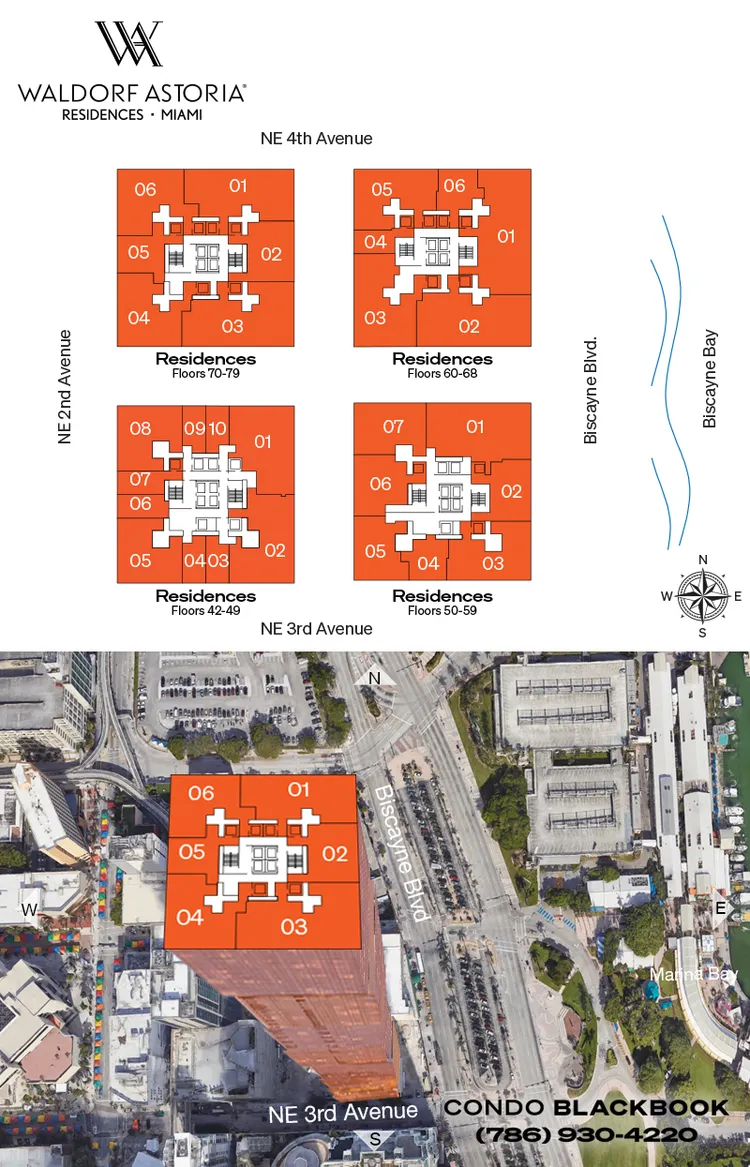Waldorf Astoria Miami floorplans