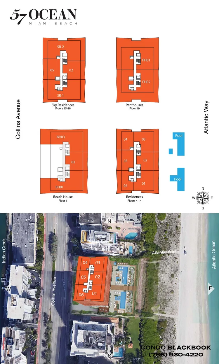 57 Ocean floorplans