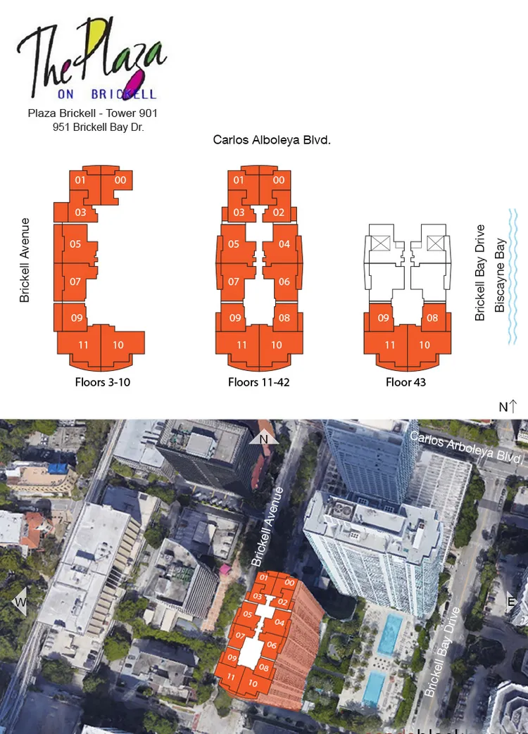 The Plaza on Brickell South floorplans