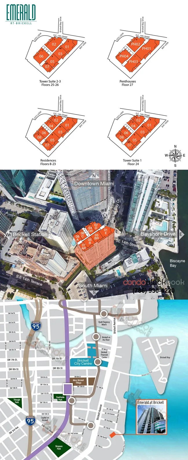 Emerald at Brickell floorplans