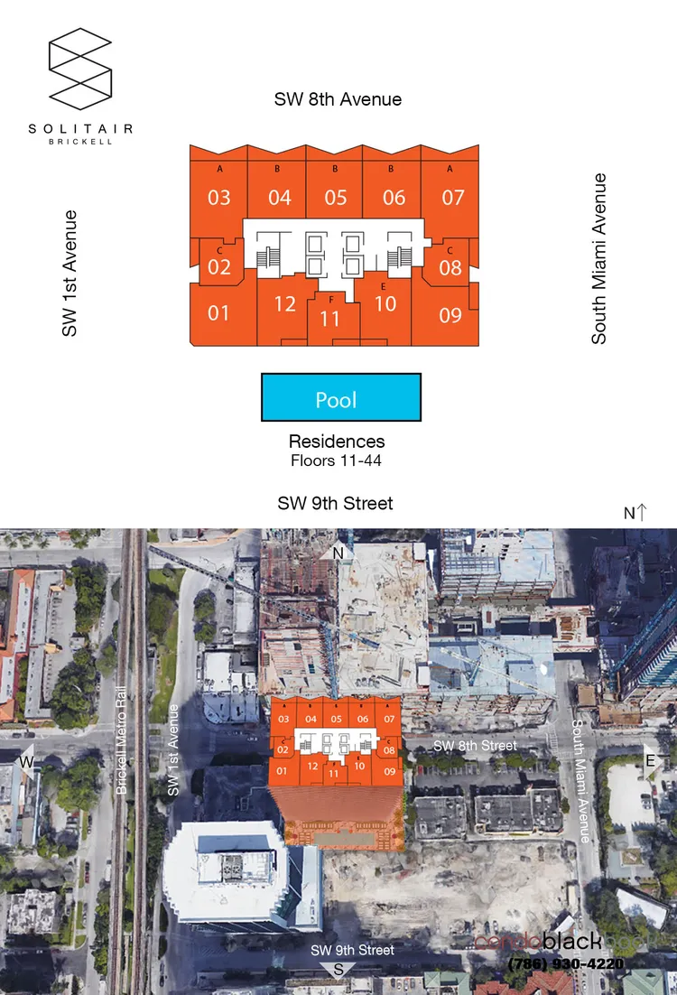 Solitair Brickell floorplans