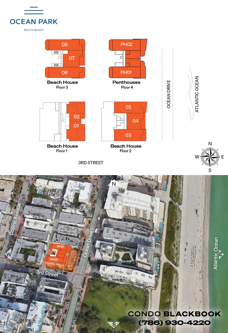 Ocean Park South Beach floorplans