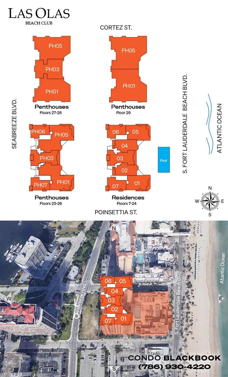 Las Olas Beach Club floorplans