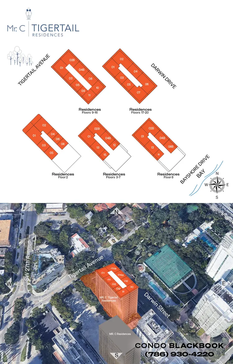 Mr. C Residences Tigertail Tower floorplans