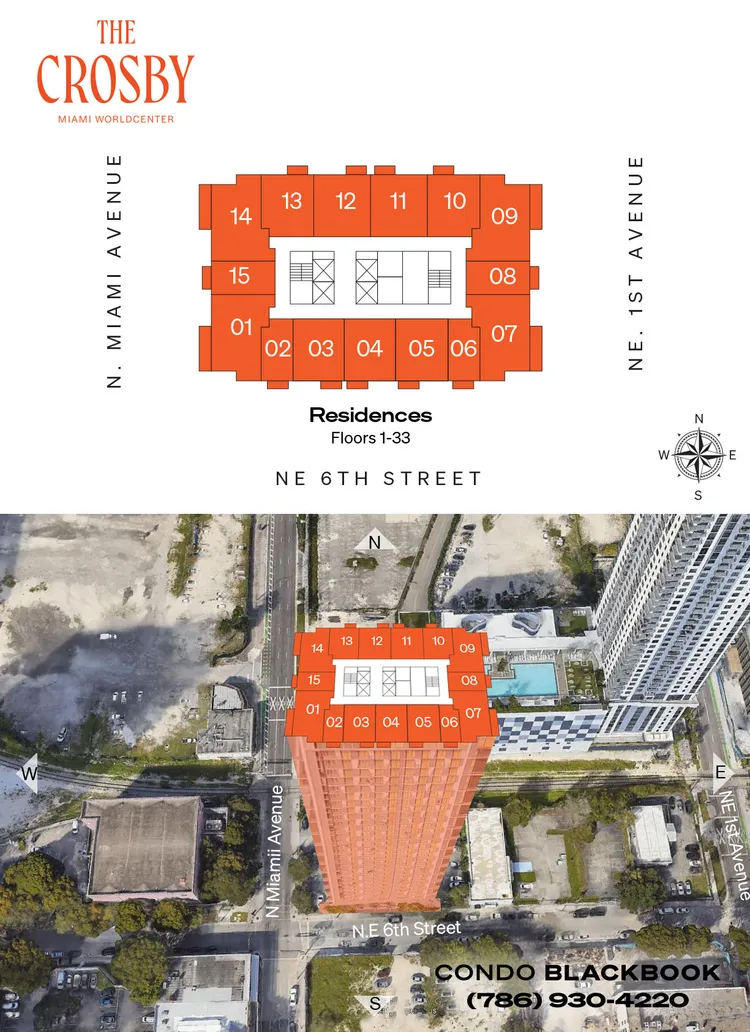 The Crosby floorplans