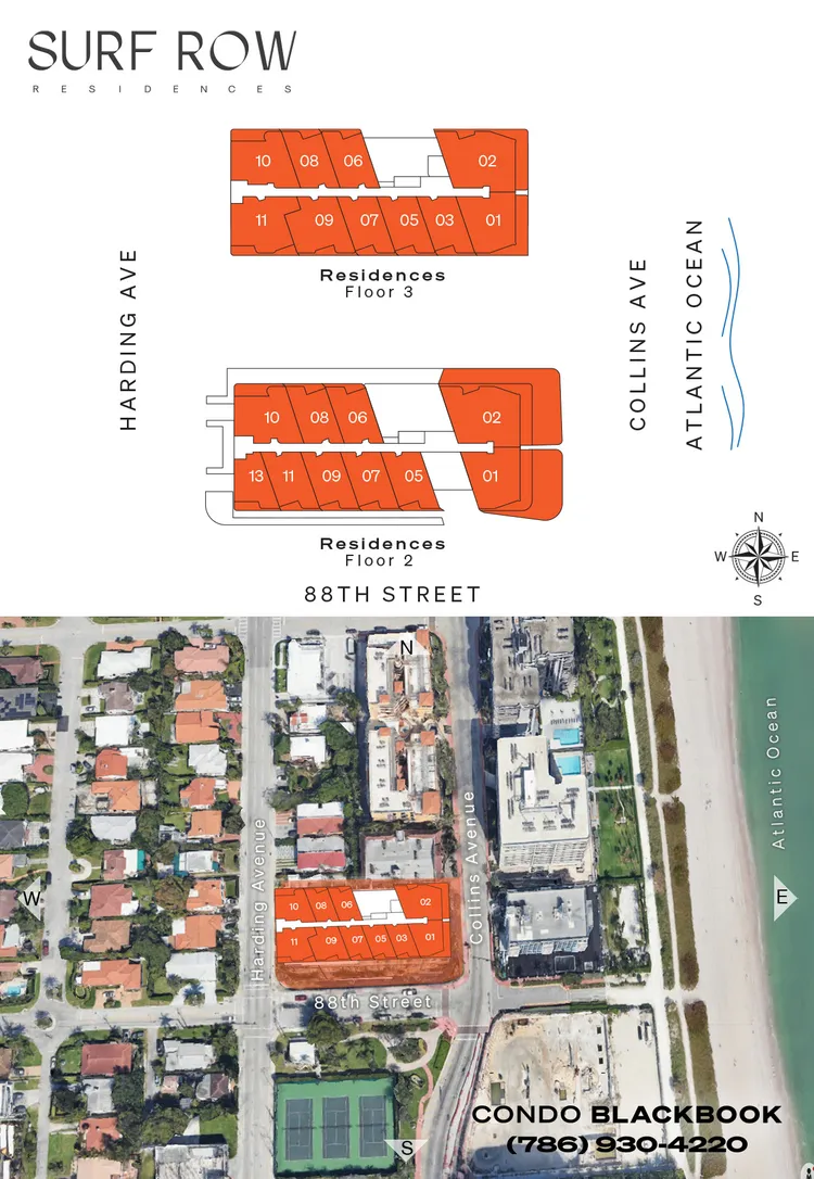 Surf Row Residences floorplans