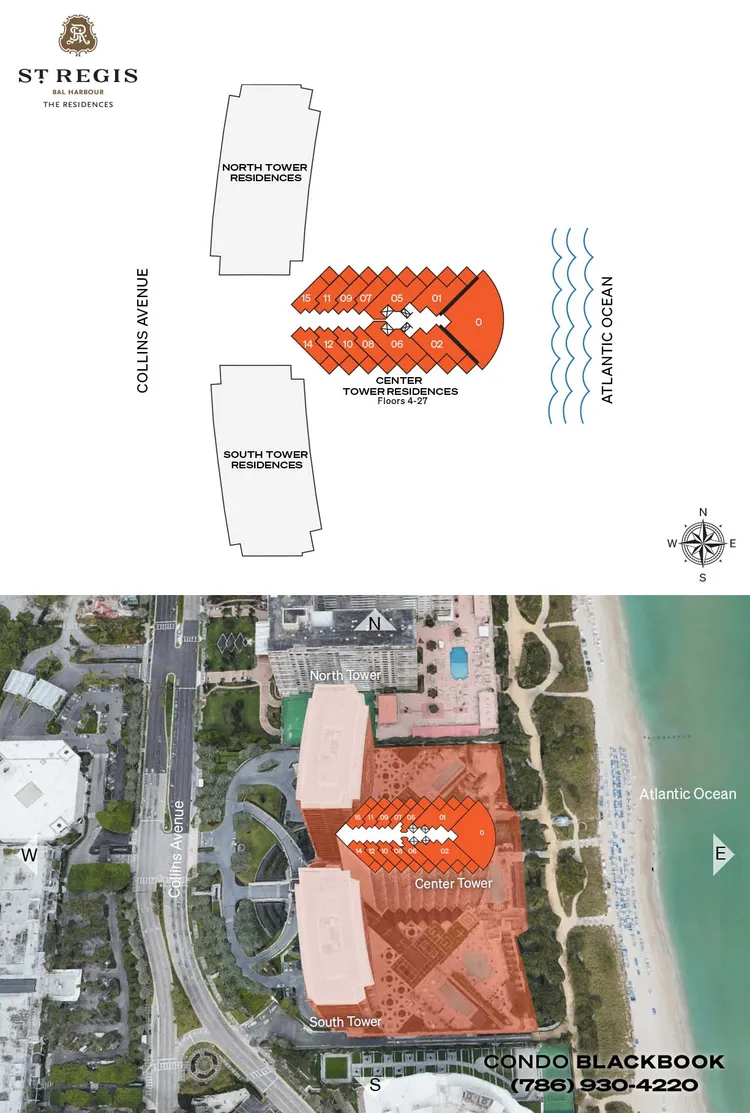 St. Regis Bal Harbour Center floorplans