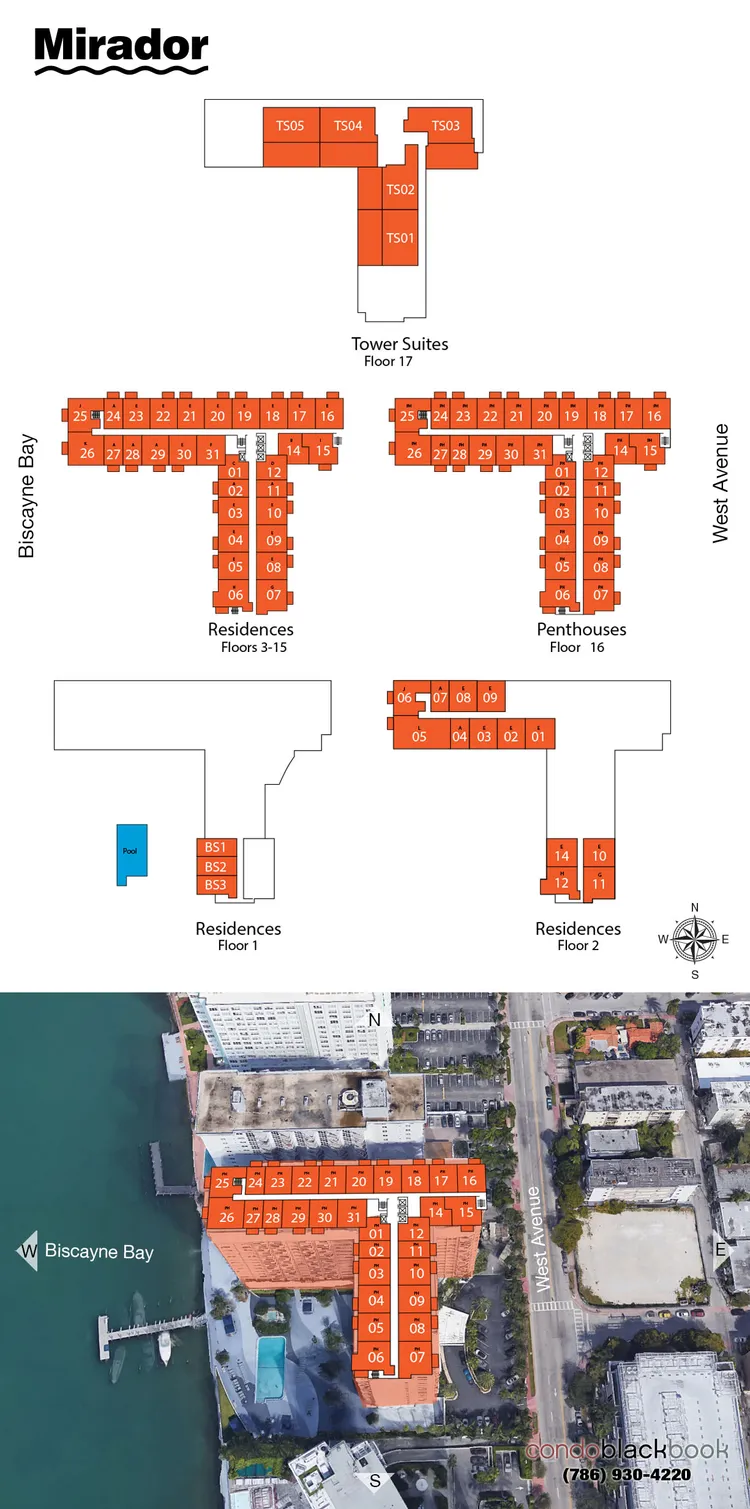 Mirador North floorplans