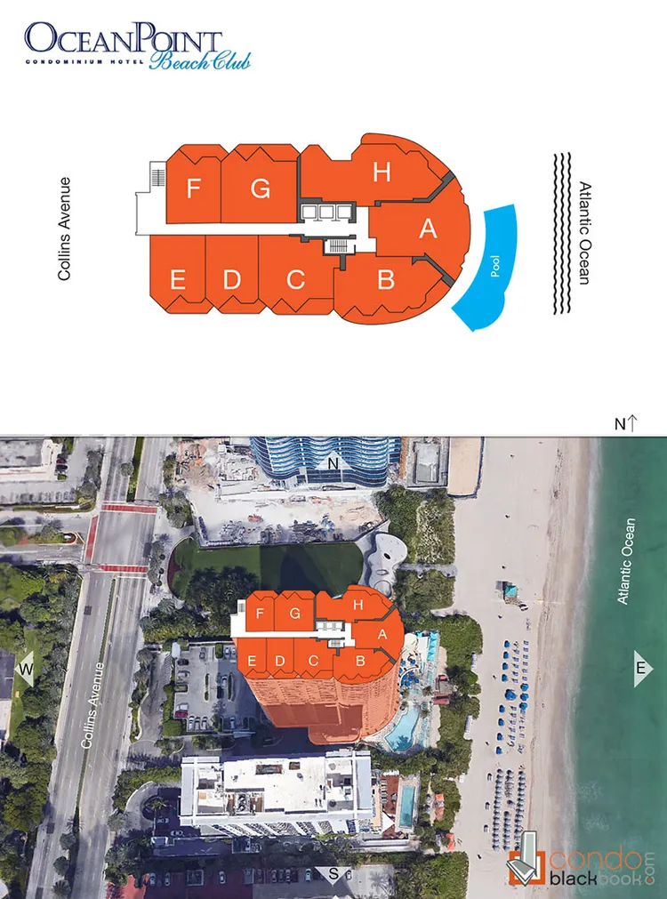Ocean Point Beach Club floorplans