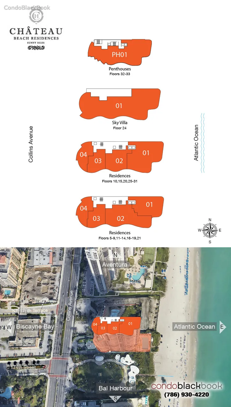 Chateau Beach Residences floorplans