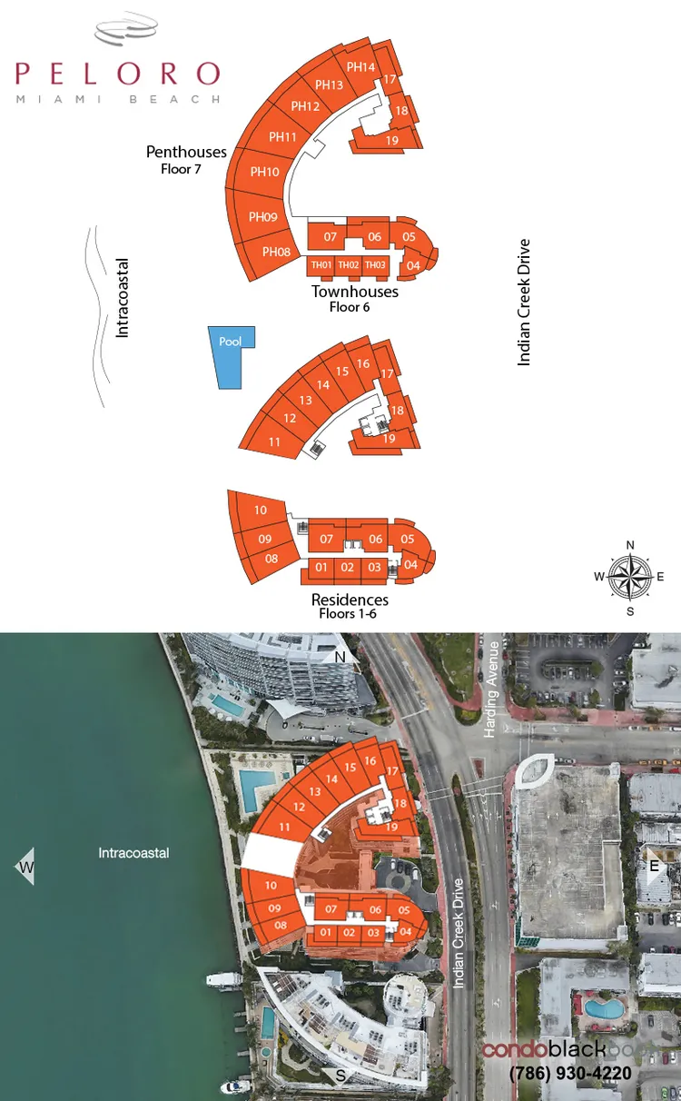 Peloro Miami Beach floorplans