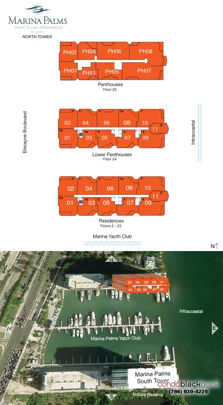 Marina Palms Yacht Club and Residences North Tower floorplans