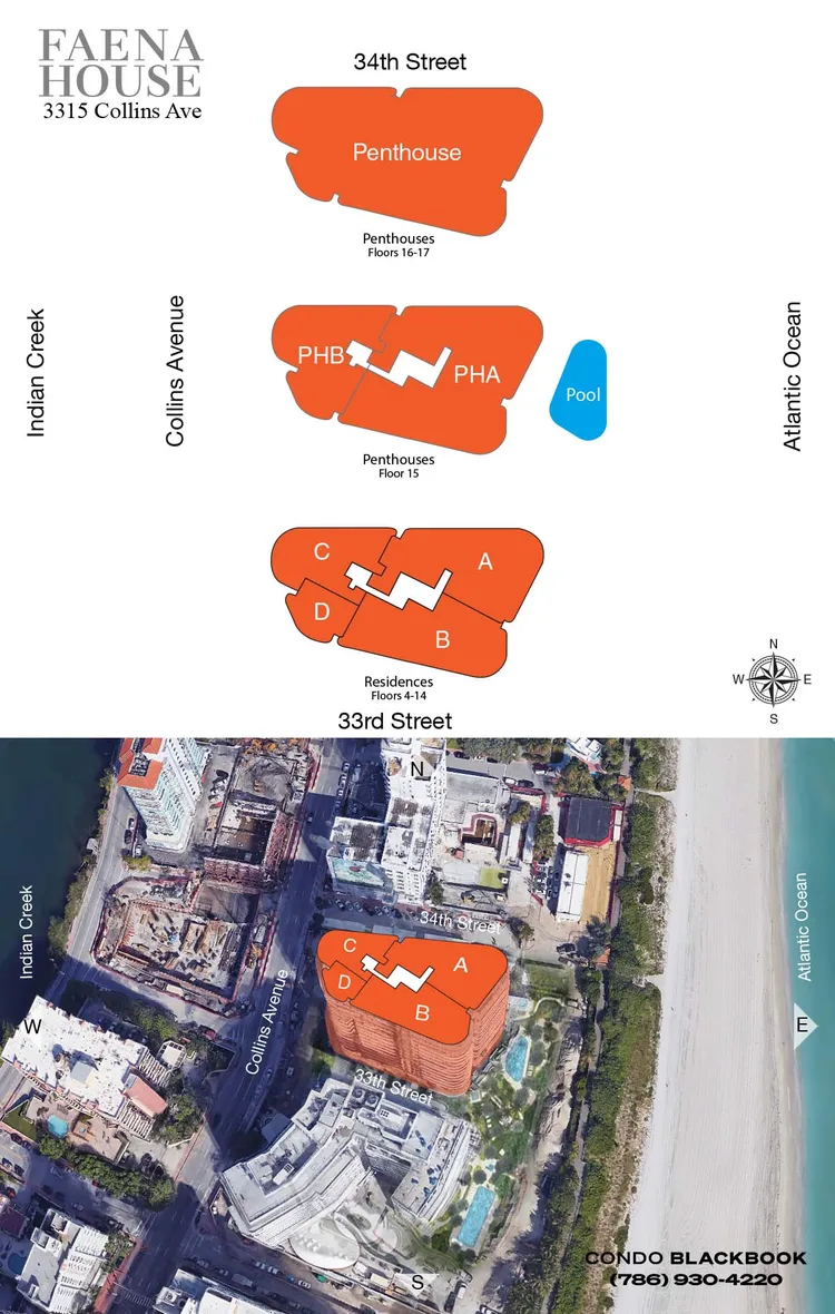 Faena House floorplans