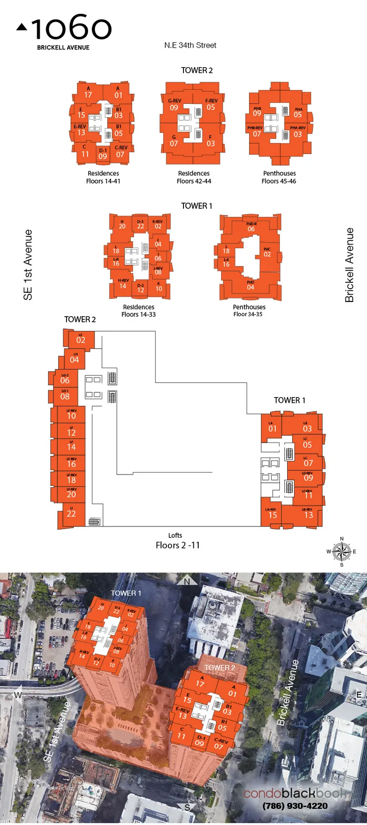 Avenue 1060 Brickell floorplans