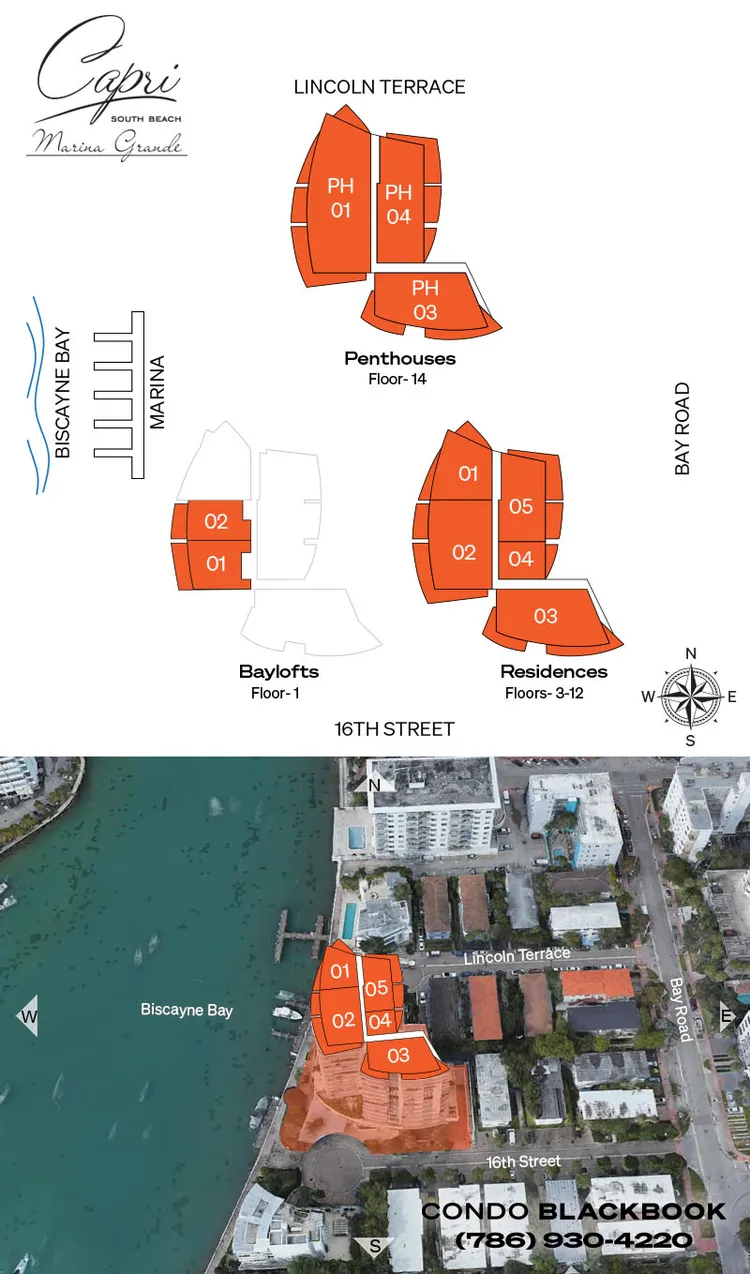 Capri Marina Grande floorplans