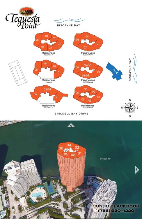 Three Tequesta Point floorplans