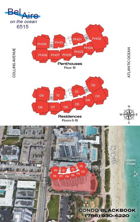 Bel Aire on the Ocean floorplans