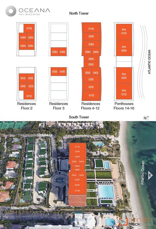 Oceana Key Biscayne floorplans