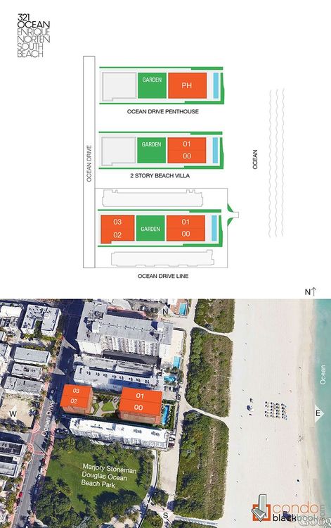 321 Ocean Drive floorplans