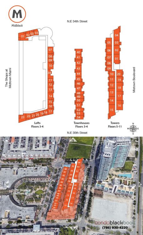 Midblock Condominium floorplans