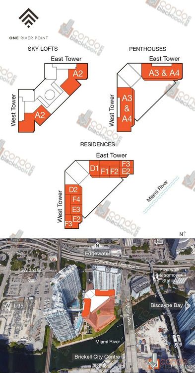One River Point floorplans