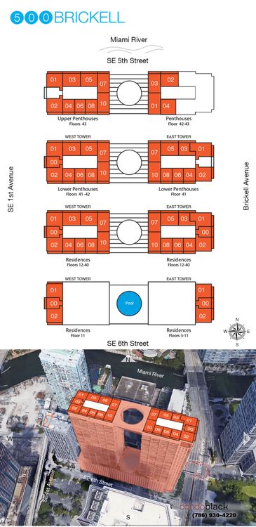 500 Brickell floorplans