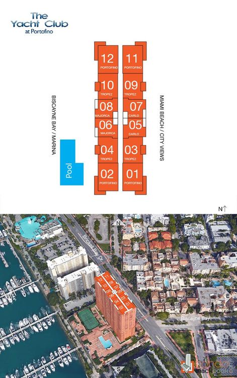 Yacht Club at Portofino floorplans