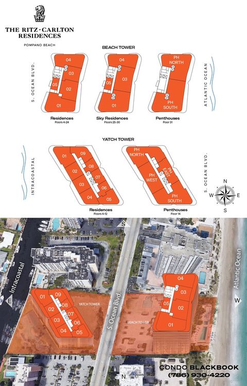 Ritz-Carlton Residences in Pompano Beach floorplans