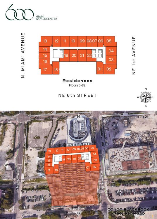 600 Miami Worldcenter floorplans