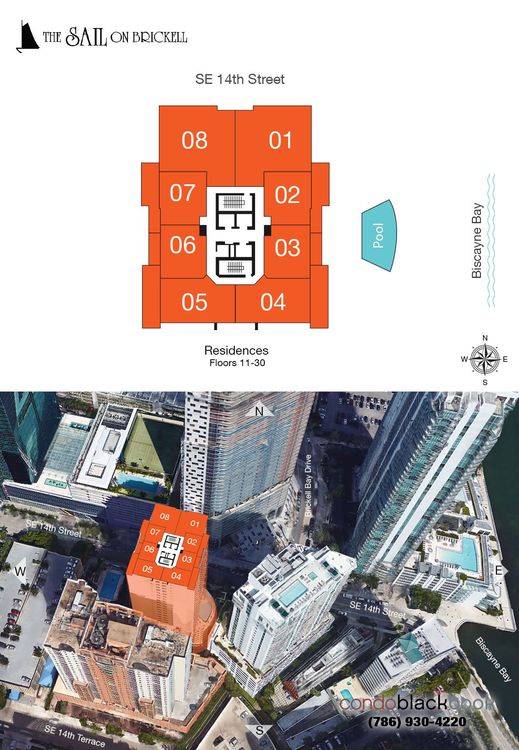 Sail on Brickell floorplans