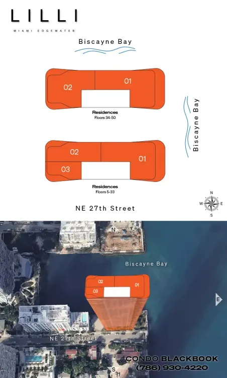 Lilli Miami Edgewater floorplans