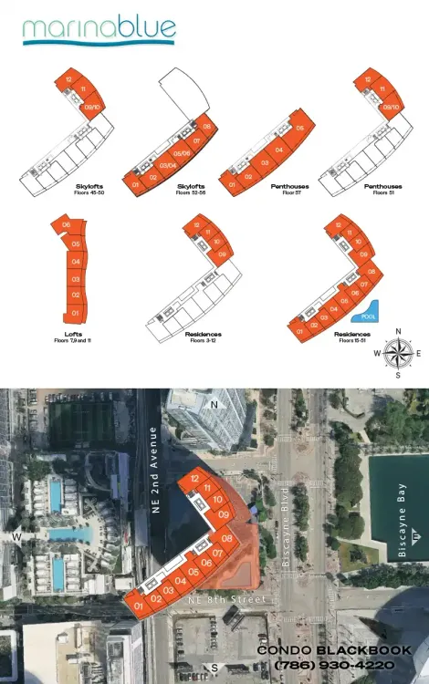 Marina Blue floorplans