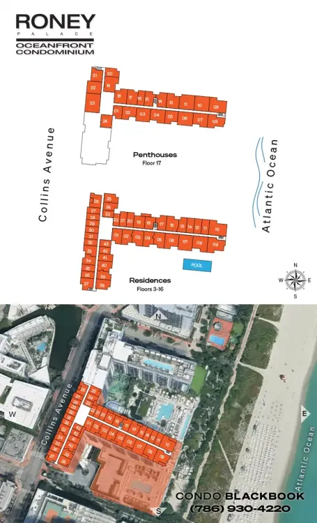 Roney Palace floorplans