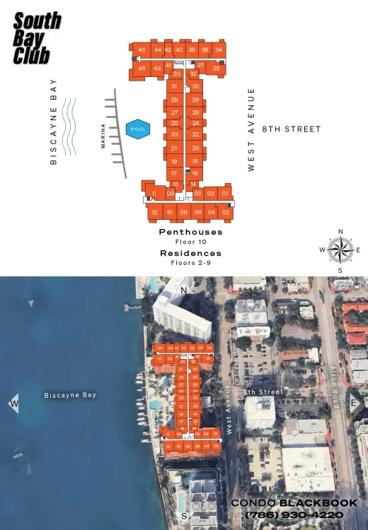South Bay Club floorplans